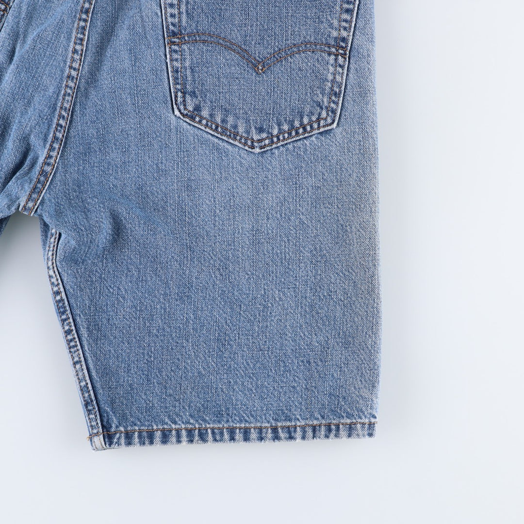Levi's 505 denim shorts, men's size W37 (approx.) cotton blue type Vintage Second Hand
