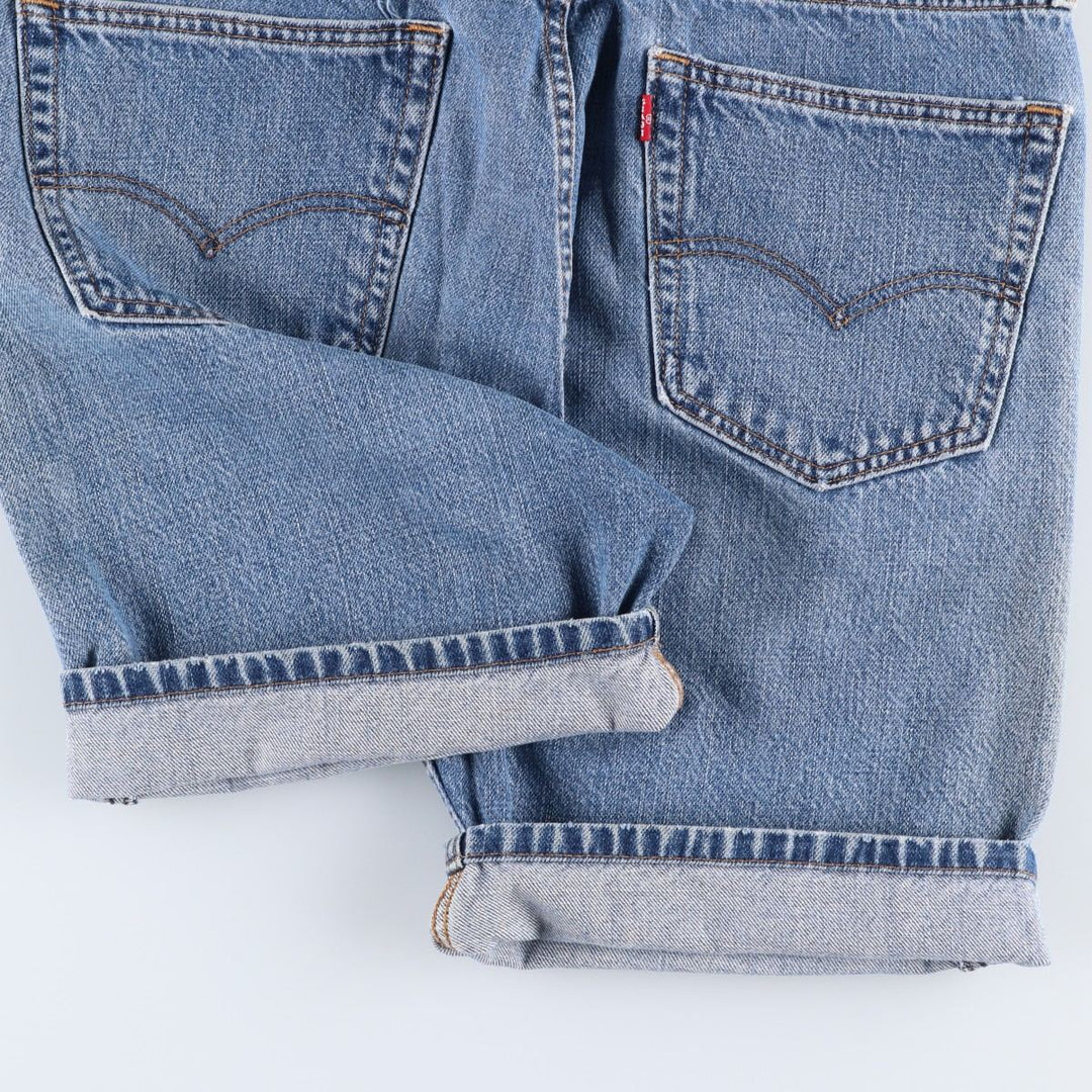 Levi's 505 denim shorts, men's size W37 (approx.) cotton blue type Vintage Second Hand