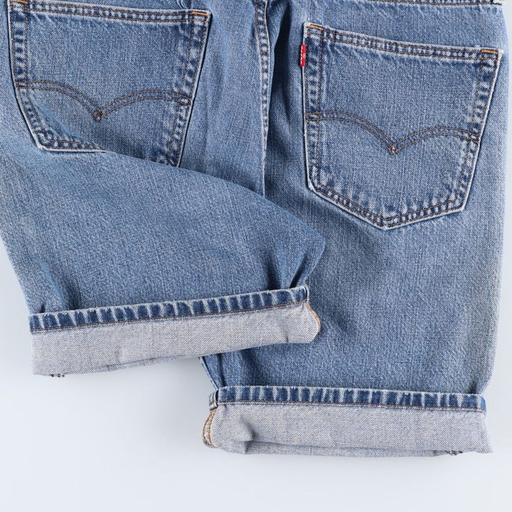 Levi's 505 denim shorts, men's size W37 (approx.) cotton blue type Vintage Second Hand