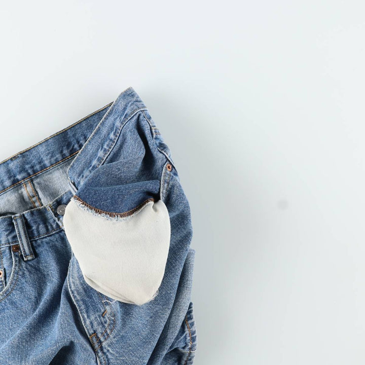 Levi's 550 denim shorts, short pants for men, size W32 cotton blue type Vintage Second Hand