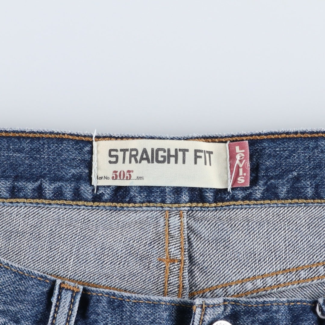 Levi's 505 Straight Fit Denim Shorts, Men's Size W34 (approx.) cotton blue type Vintage Second Hand