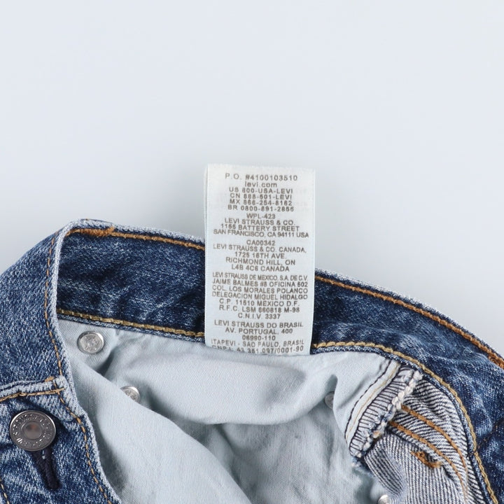 Levi's 505 Straight Fit Denim Shorts, Men's Size W34 (approx.) cotton blue type Vintage Second Hand