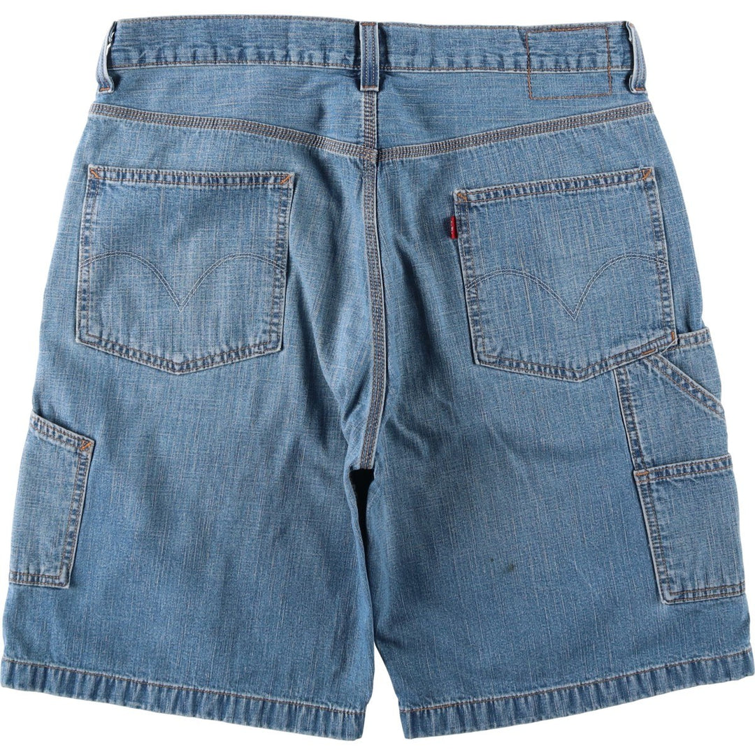 Levi's CARPENTER denim painter shorts, men's size W38 (approx.) cotton blue type Vintage Second Hand