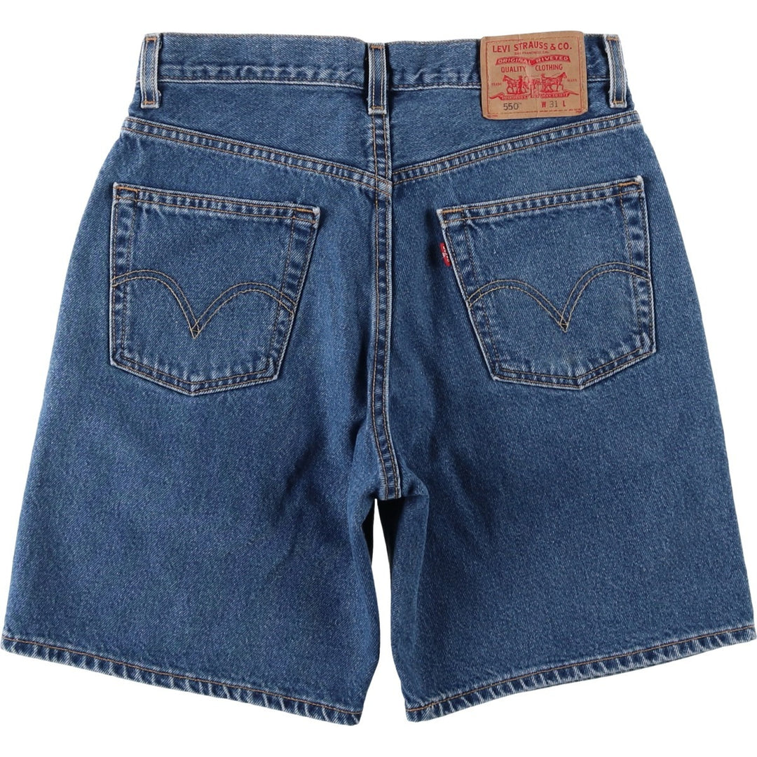 2000'S Levi's 550 Relaxed Fit Denim Shorts, Made in USA, Men's Size W30 (approx.) cotton blue type Vintage Second Hand