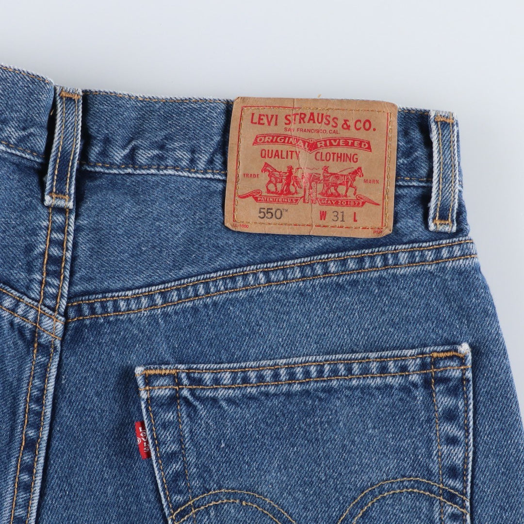 2000'S Levi's 550 Relaxed Fit Denim Shorts, Made in USA, Men's Size W30 (approx.) cotton blue type Vintage Second Hand