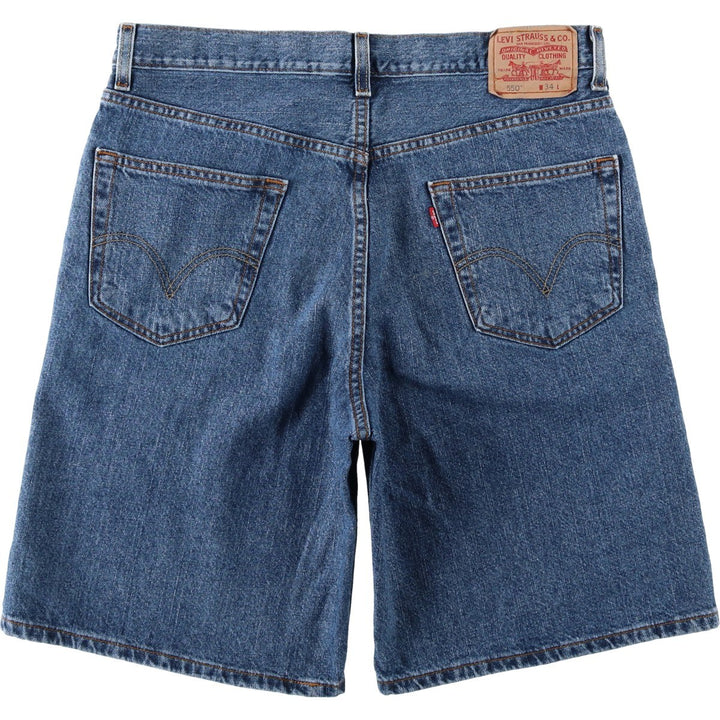 00'S Levi's 550 Relaxed Fit Denim Shorts, Half Pants, Jorts, Men's, W36 cotton blue type Vintage Second Hand
