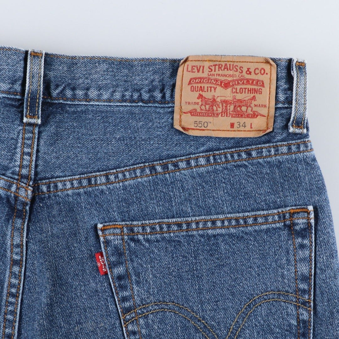 00'S Levi's 550 Relaxed Fit Denim Shorts, Half Pants, Jorts, Men's, W36 cotton blue type Vintage Second Hand