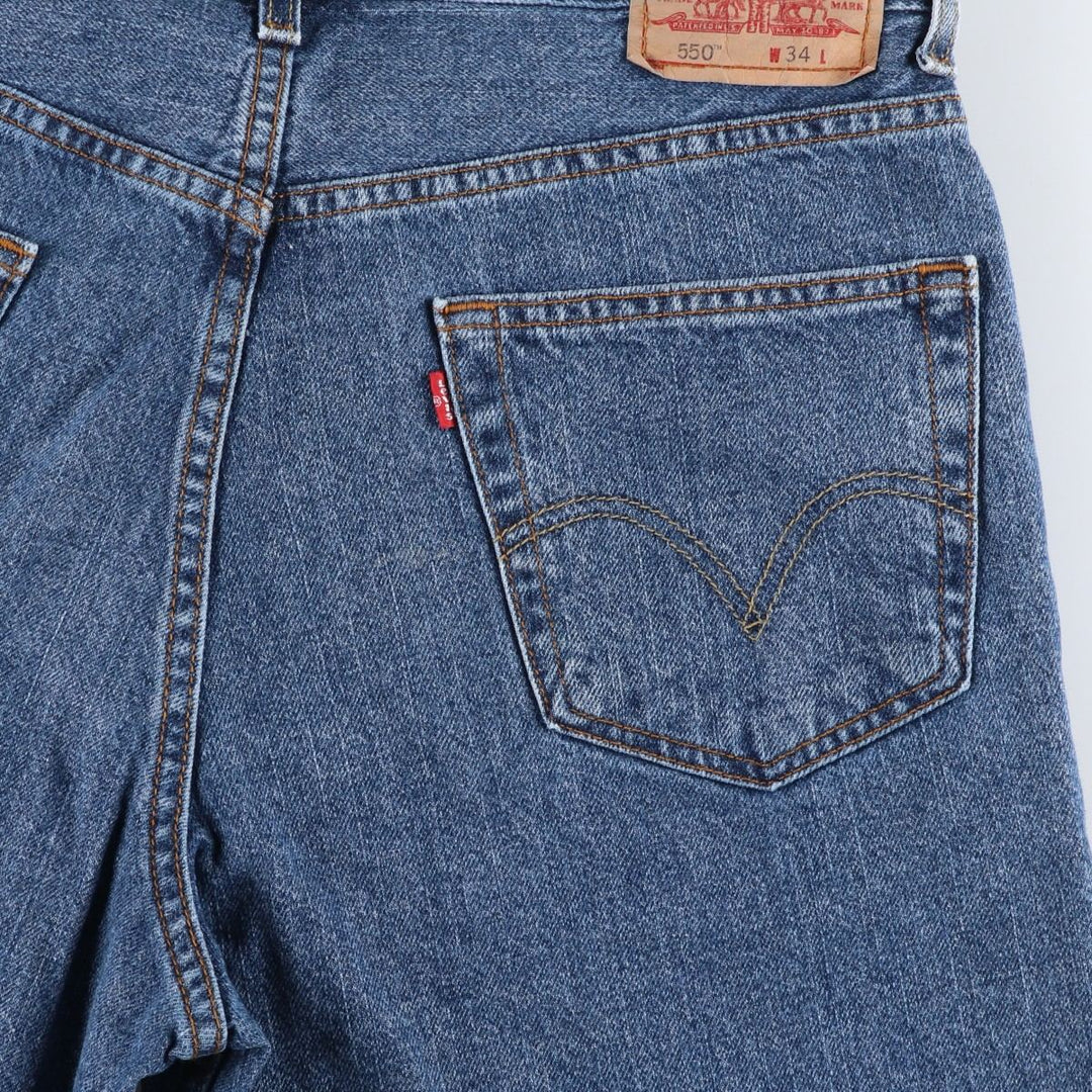 00'S Levi's 550 Relaxed Fit Denim Shorts, Half Pants, Jorts, Men's, W36 cotton blue type Vintage Second Hand
