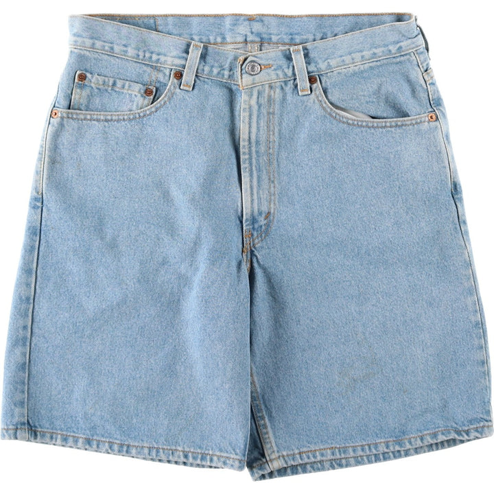 00'S Levi's 550 Relaxed Fit Denim Shorts for Men, Size W34 cotton Blue type light blue Vintage Second Hand