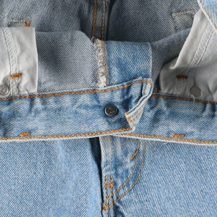 00'S Levi's 550 Relaxed Fit Denim Shorts for Men, Size W34 cotton Blue type light blue Vintage Second Hand
