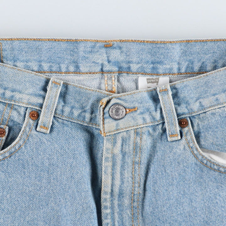 00'S Levi's 550 Relaxed Fit Denim Shorts for Men, Size W34 cotton Blue type light blue Vintage Second Hand