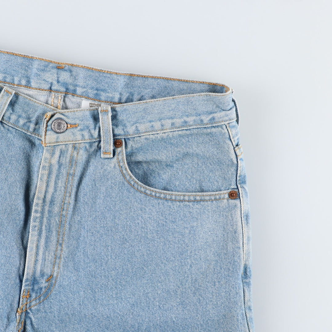 00'S Levi's 550 Relaxed Fit Denim Shorts for Men, Size W34 cotton Blue type light blue Vintage Second Hand