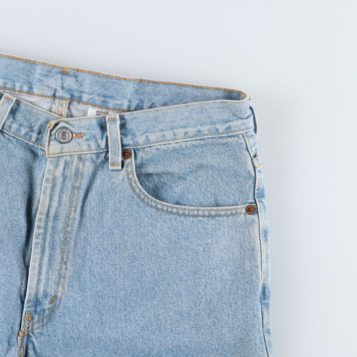 00'S Levi's 550 Relaxed Fit Denim Shorts for Men, Size W34 cotton Blue type light blue Vintage Second Hand