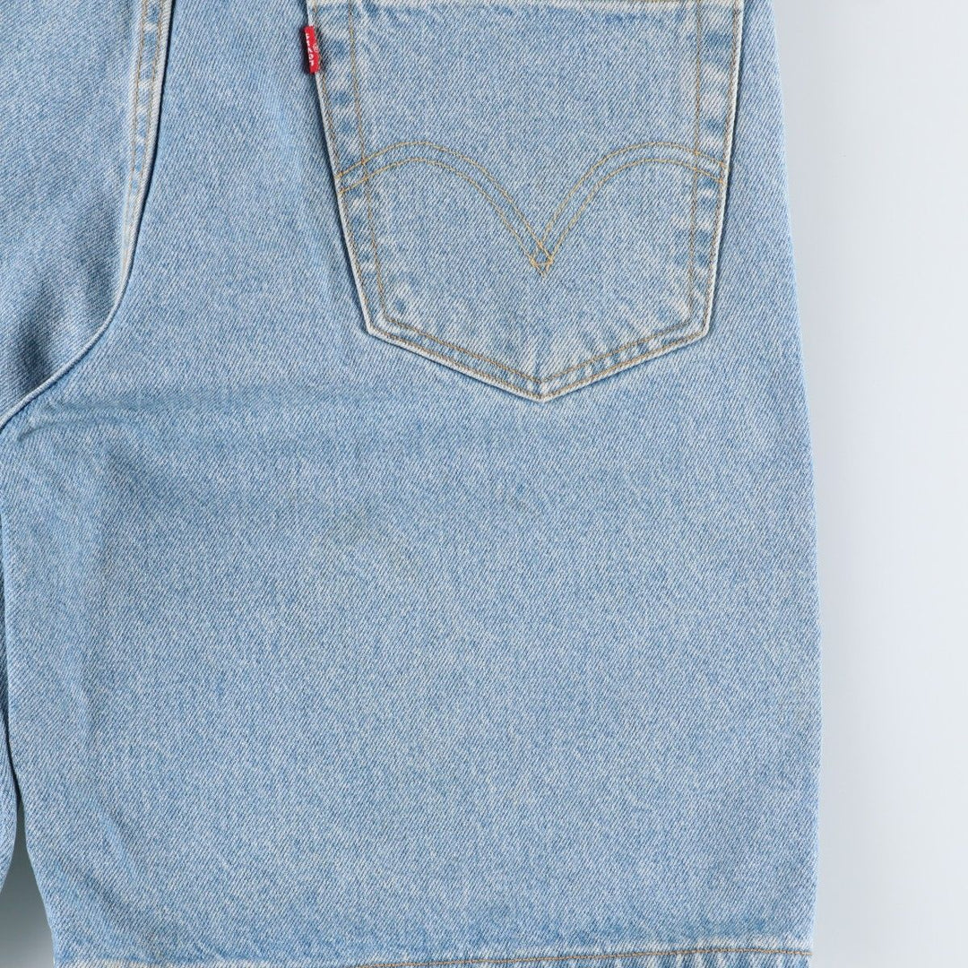 00'S Levi's 550 Relaxed Fit Denim Shorts for Men, Size W34 cotton Blue type light blue Vintage Second Hand