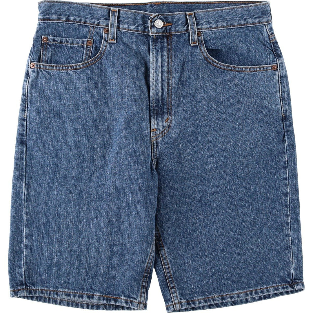 00'S Levi's 505 REGULAR FIT denim shorts, men's size w34 cotton blue type Vintage Second Hand