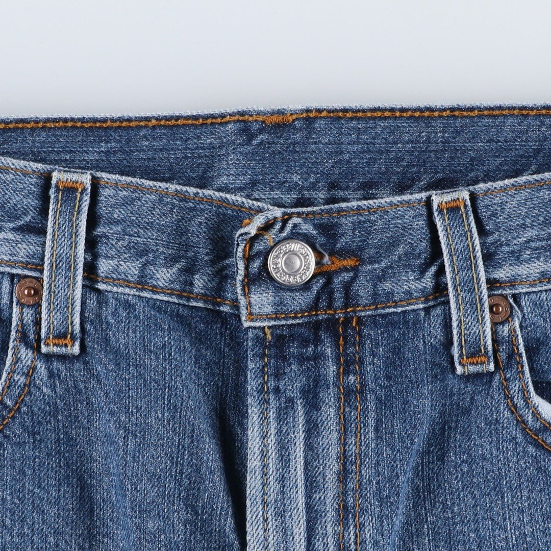 00'S Levi's 505 REGULAR FIT denim shorts, men's size w34 cotton blue type Vintage Second Hand
