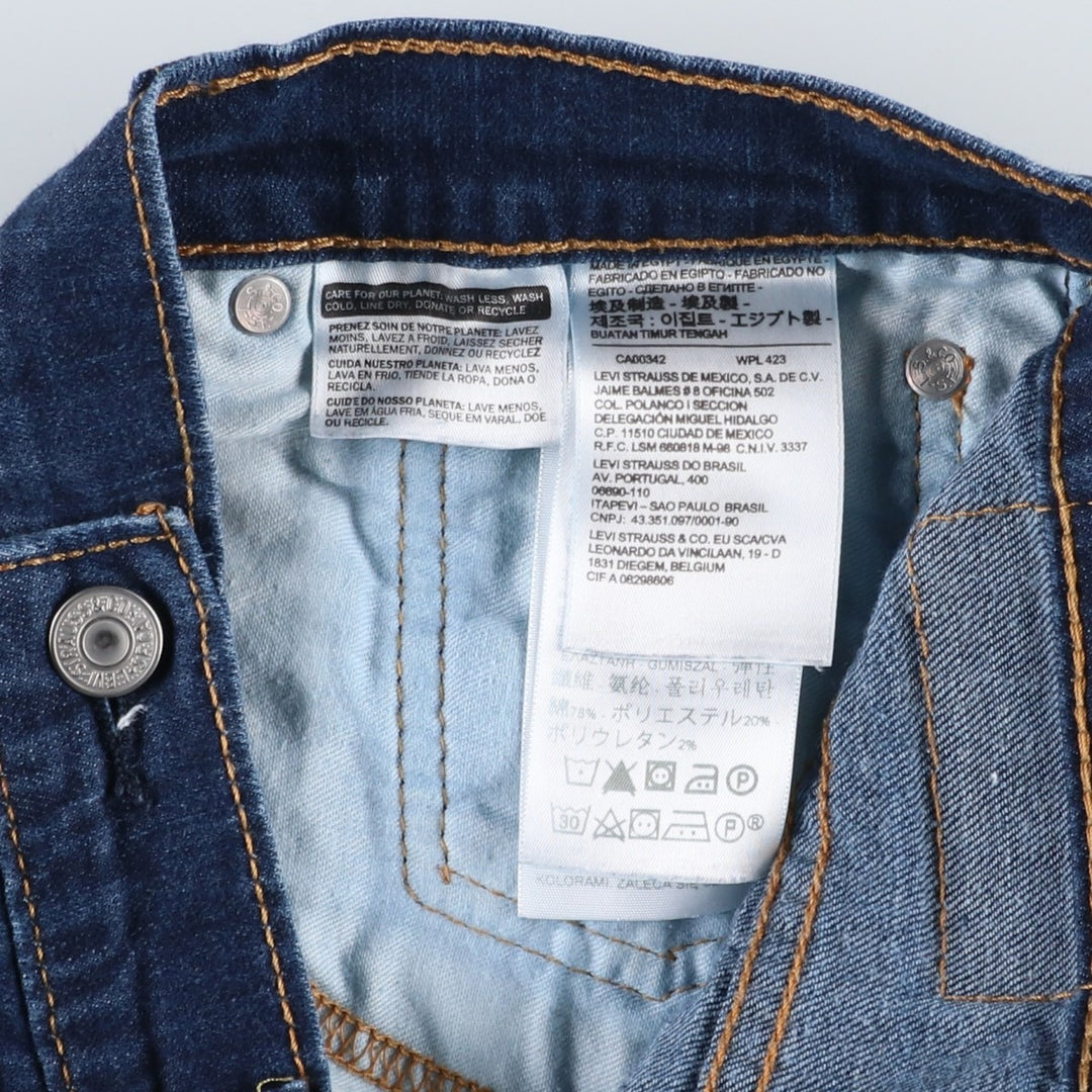 Levi's 569 denim shorts, half pants, jorts, men's size W34 cotton navy blue type Vintage Second Hand
