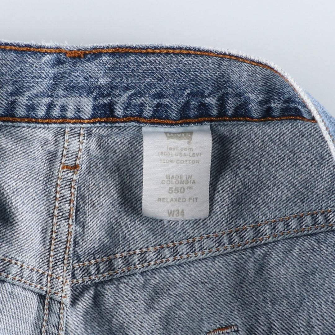 00'S Levi's 550 Relaxed Fit Denim Shorts, Half Pants, Jorts, Men's, W36 cotton blue type Vintage Second Hand