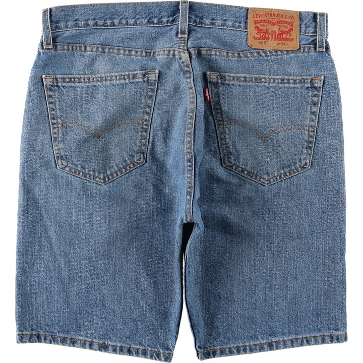 Levi's 505 denim shorts, short pants for men, size W36 cotton blue type Vintage Second Hand