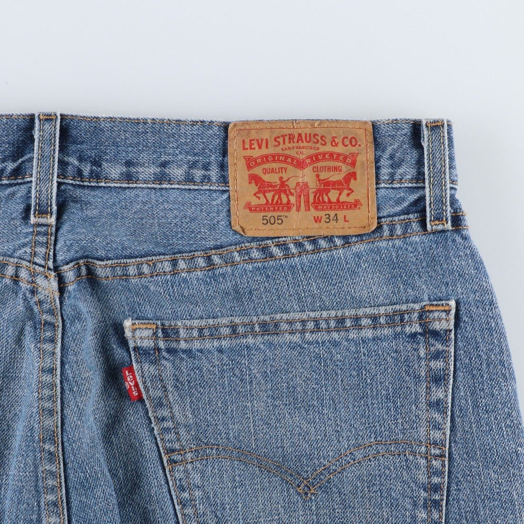 Levi's 505 denim shorts, short pants for men, size W36 cotton blue type Vintage Second Hand