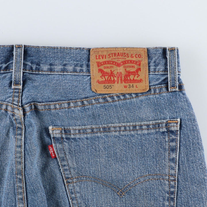 Levi's 505 denim shorts, short pants for men, size W36 cotton blue type Vintage Second Hand