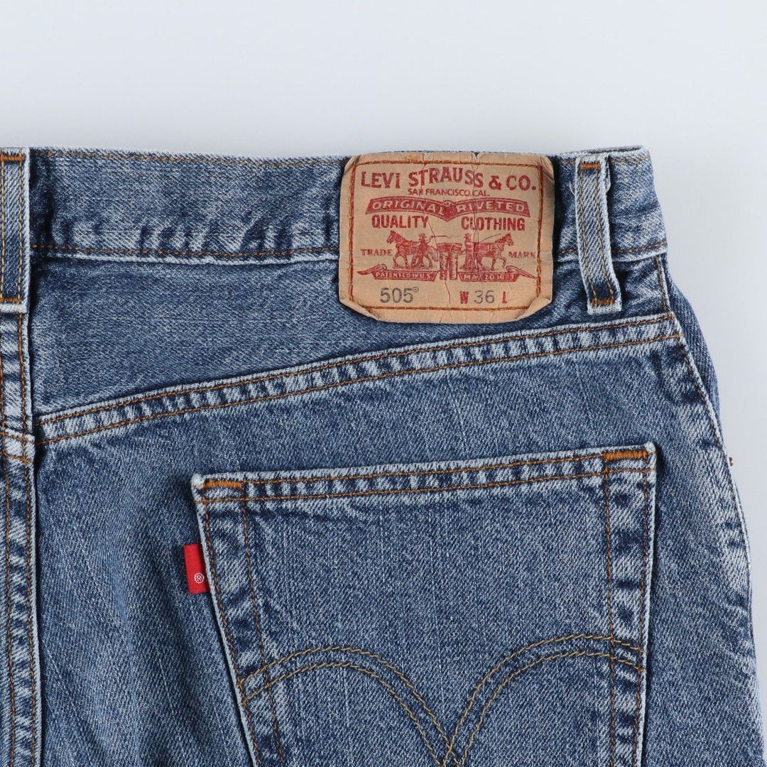 2000'S Levi's 505 Regular Fit Denim Shorts, Men's Size 37 cotton blue type Vintage Second Hand