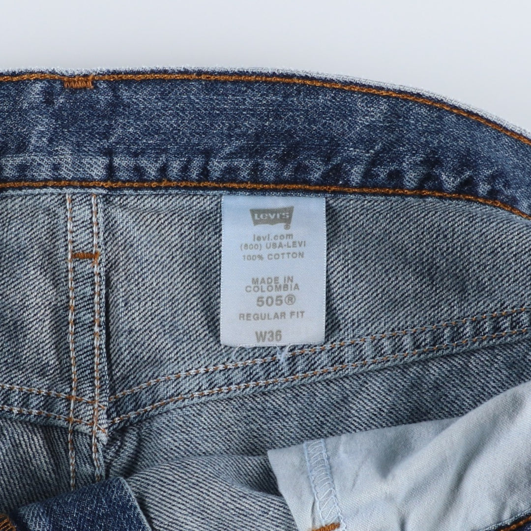 2000'S Levi's 505 Regular Fit Denim Shorts, Men's Size 37 cotton blue type Vintage Second Hand