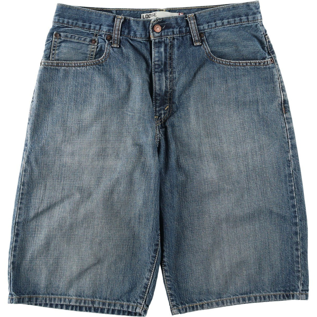 Levi's 569 LOOSE STRAIGHT denim shorts, half pants, jorts, men's w34 equivalent cotton blue type Vintage Second Hand