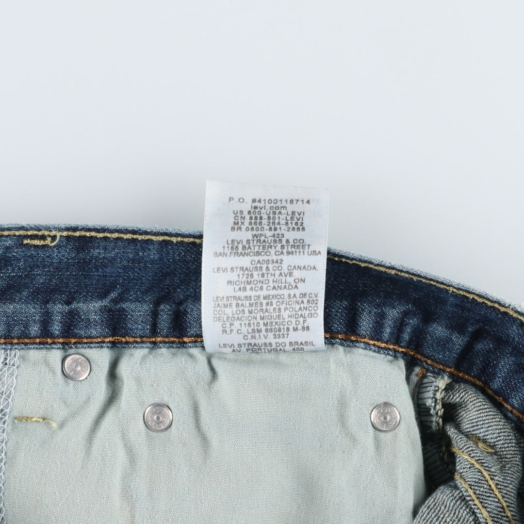 Levi's 569 LOOSE STRAIGHT denim shorts, half pants, jorts, men's w34 equivalent cotton blue type Vintage Second Hand