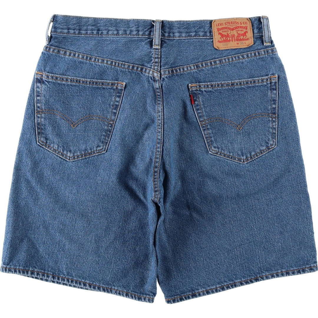 Levi's 550 denim shorts, short pants for men, size W35 cotton blue type Vintage Second Hand