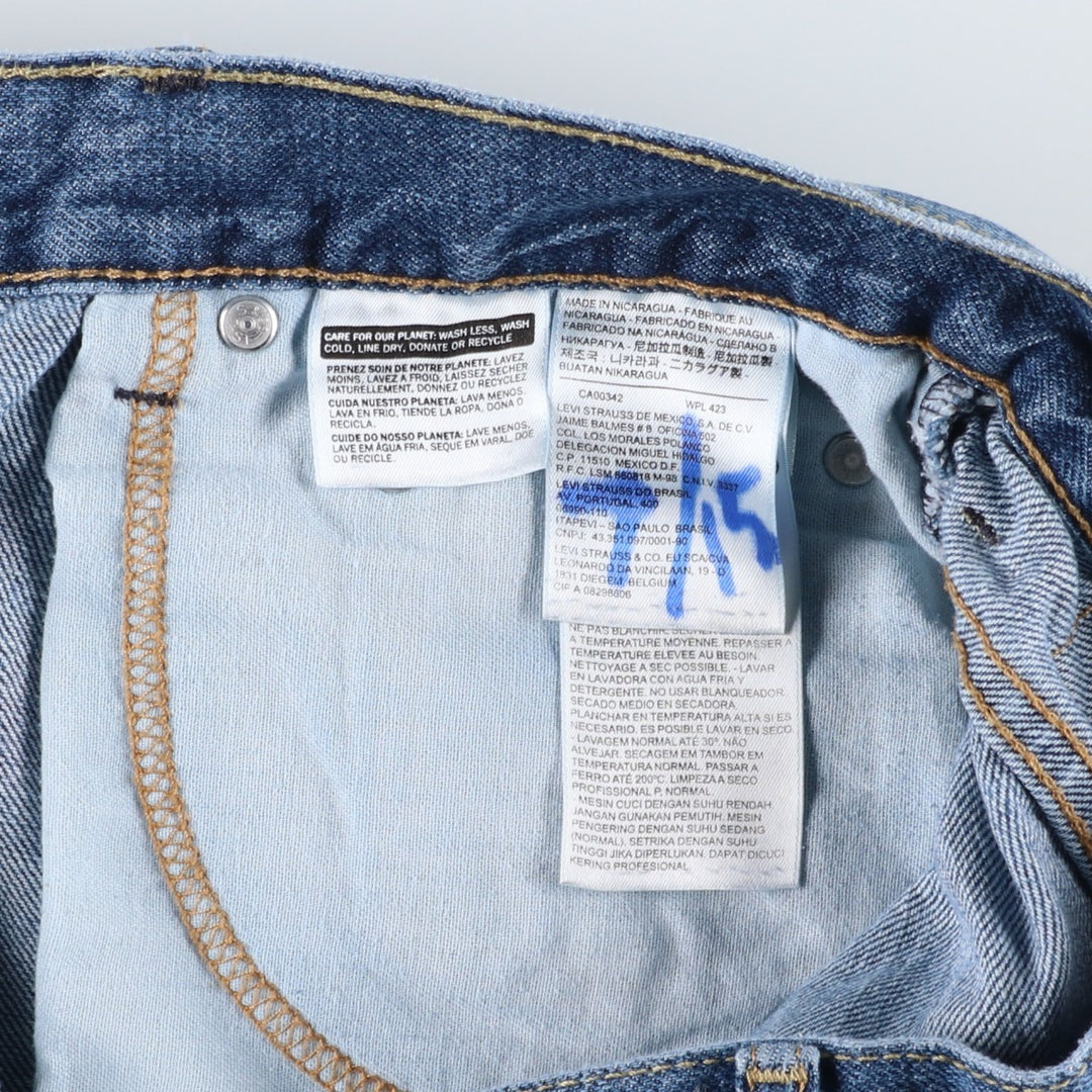 Levi's 550 denim shorts, short pants for men, size W35 cotton blue type Vintage Second Hand