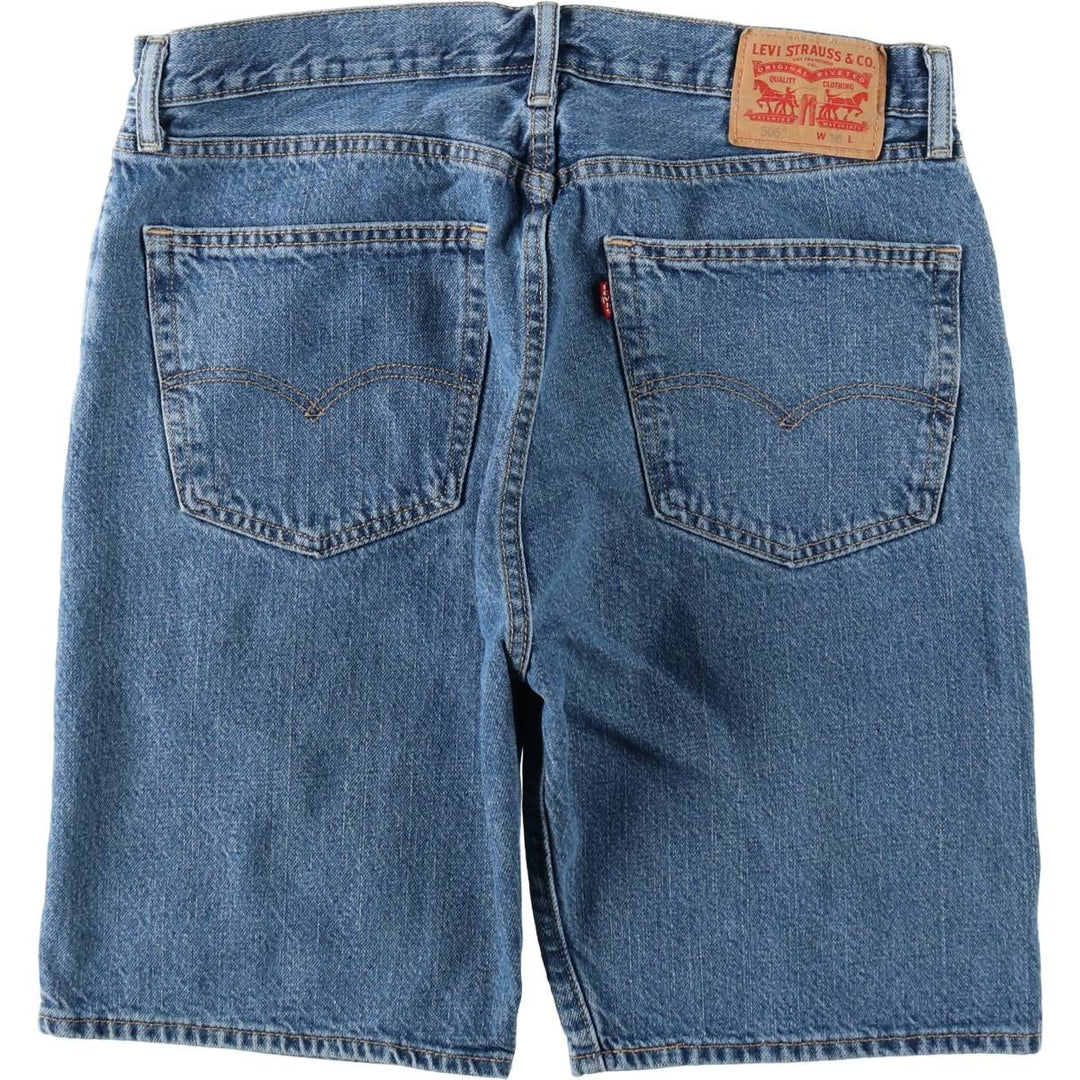 Levi's 505 denim shorts, short pants for men, size W36 cotton blue type Vintage Second Hand