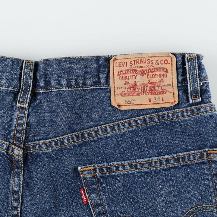 Levi's 550 Relaxed Fit Denim Shorts, Men's Size W34 cotton blue type Vintage Second Hand