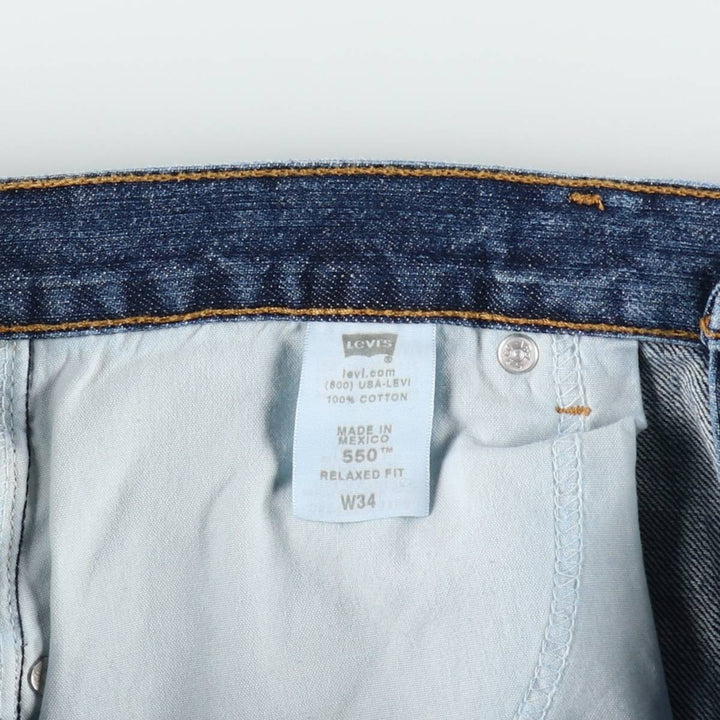 Levi's 550 Relaxed Fit Denim Shorts, Men's Size W34 cotton blue type Vintage Second Hand