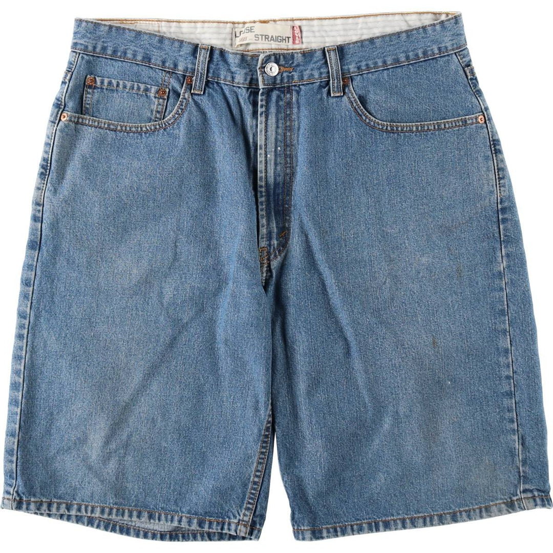 Levi's 569 Loose Straight Fit Denim Shorts (Men's W37 equivalent) cotton blue type Vintage Second Hand