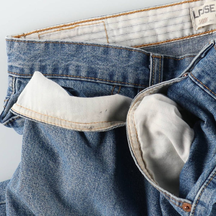 Levi's 569 Loose Straight Fit Denim Shorts (Men's W37 equivalent) cotton blue type Vintage Second Hand