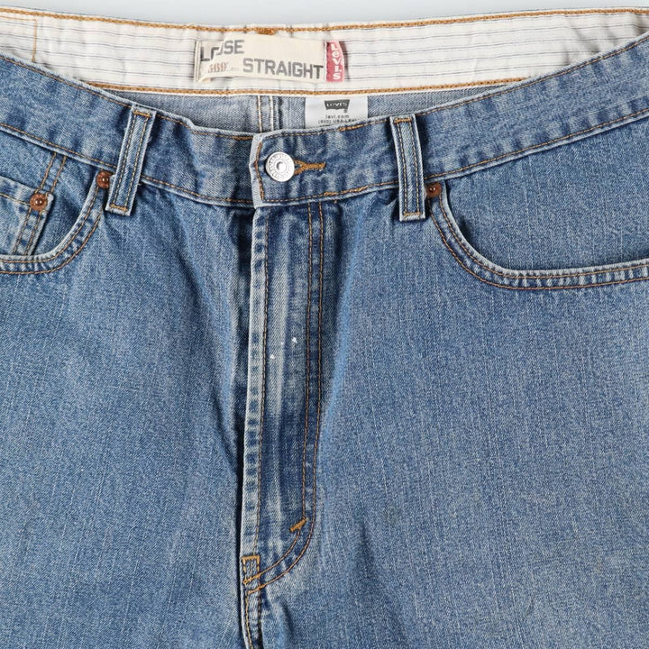Levi's 569 Loose Straight Fit Denim Shorts (Men's W37 equivalent) cotton blue type Vintage Second Hand