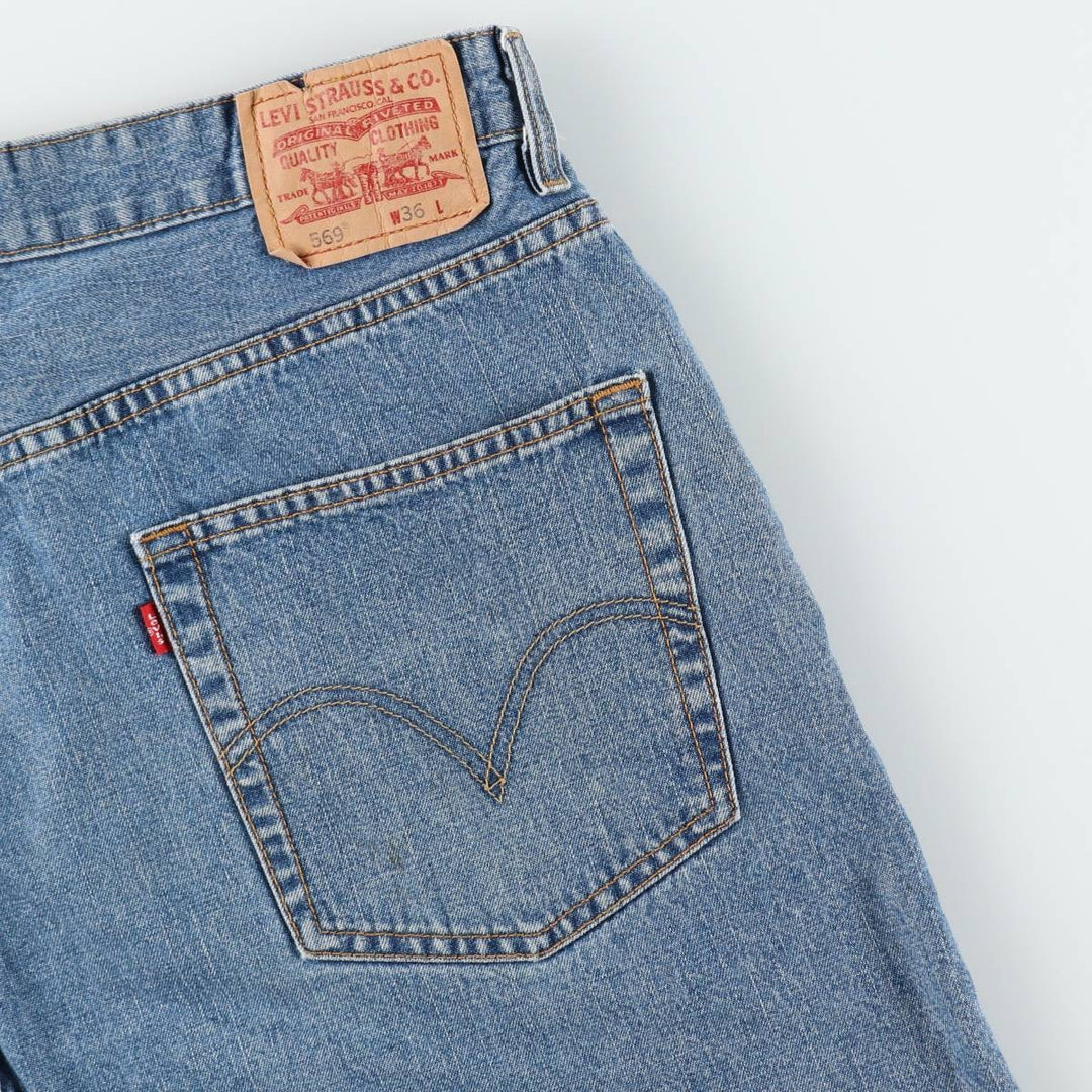 Levi's 569 Loose Straight Fit Denim Shorts (Men's W37 equivalent) cotton blue type Vintage Second Hand