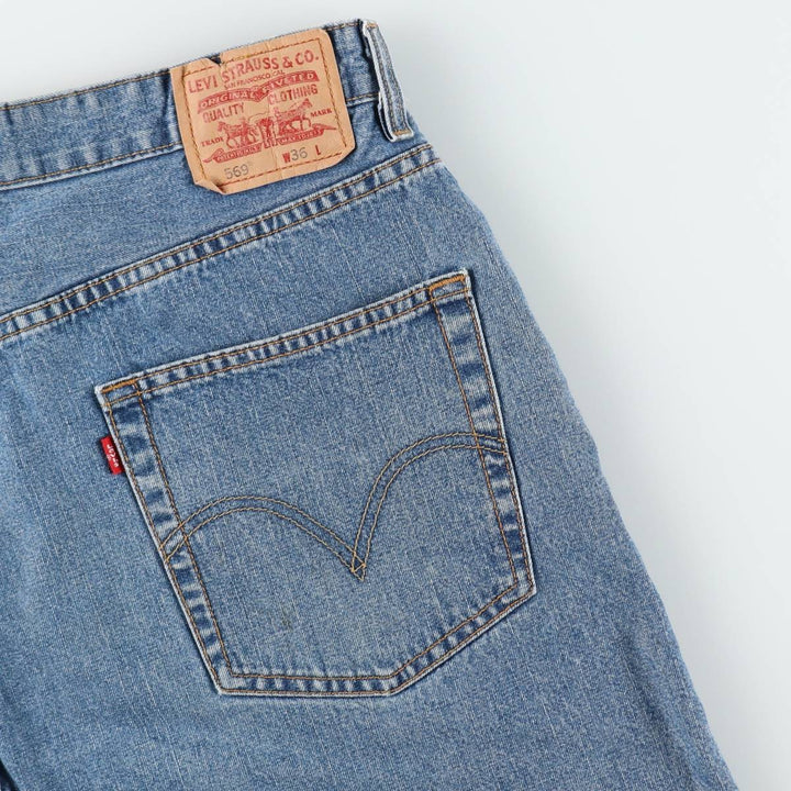 Levi's 569 Loose Straight Fit Denim Shorts (Men's W37 equivalent) cotton blue type Vintage Second Hand