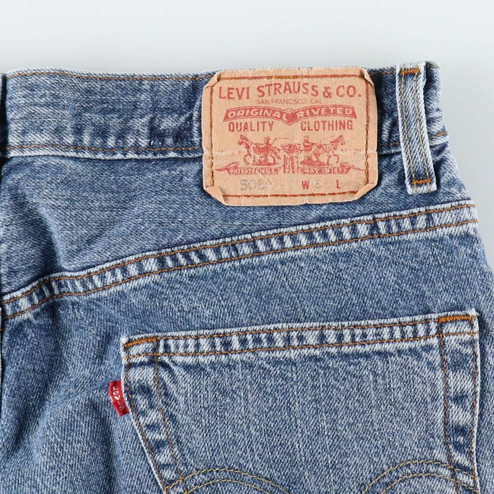 Levi's 505 REGULAR FIT denim shorts, short pants, men's size w34 cotton blue type Vintage Second Hand