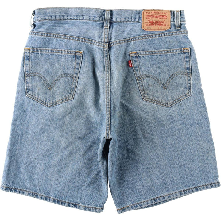 Levi's 550 Relaxed Fit Denim Shorts, Men's, W35 equivalent cotton Blue type light blue Vintage Second Hand