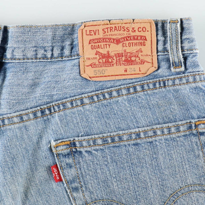Levi's 550 Relaxed Fit Denim Shorts, Men's, W35 equivalent cotton Blue type light blue Vintage Second Hand