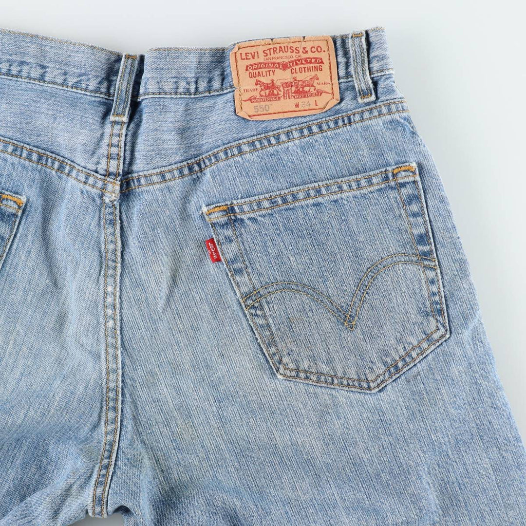 Levi's 550 Relaxed Fit Denim Shorts, Men's, W35 equivalent cotton Blue type light blue Vintage Second Hand