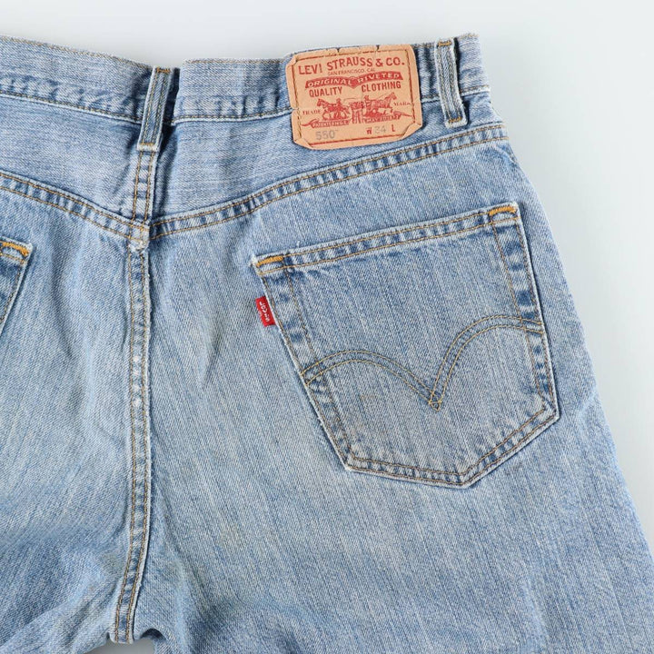 Levi's 550 Relaxed Fit Denim Shorts, Men's, W35 equivalent cotton Blue type light blue Vintage Second Hand
