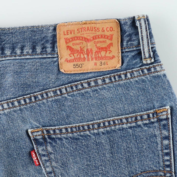 Levi's 550 denim shorts, men's size W34 (approx.), vintage. unclear blue type Vintage Second Hand