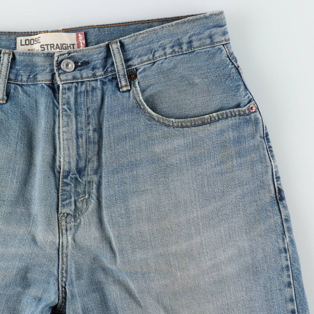 Levi's 569 Loose Straight Denim Shorts, Men's Size 33 cotton blue type Vintage Second Hand