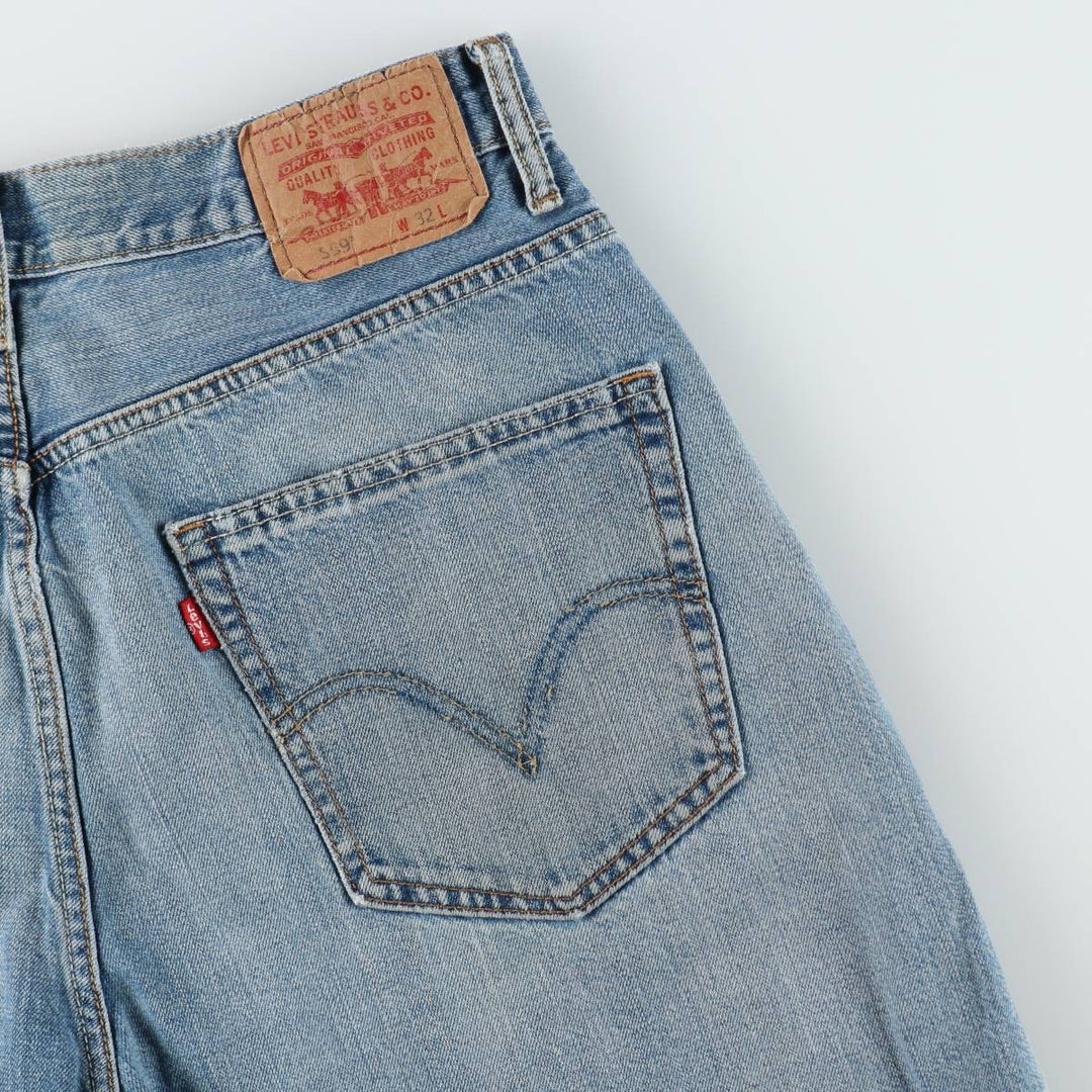Levi's 569 Loose Straight Denim Shorts, Men's Size 33 cotton blue type Vintage Second Hand