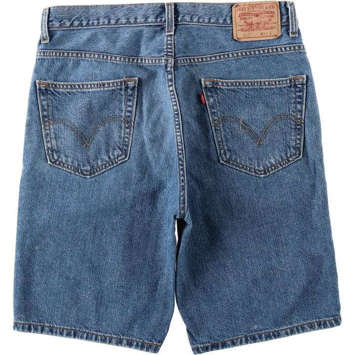 Levi's 505 Regular Fit Denim Shorts (Men's W34 equivalent) cotton blue type Vintage Second Hand