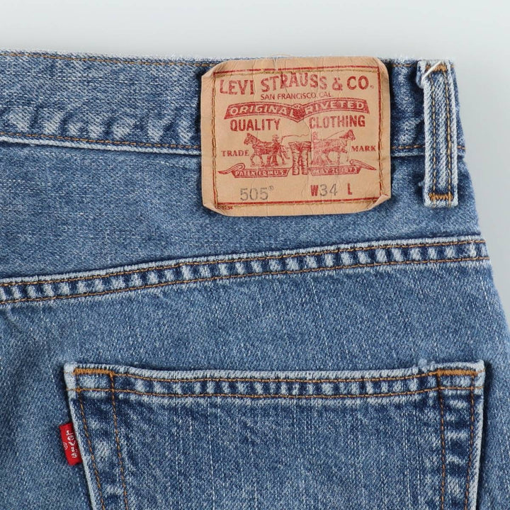 Levi's 505 Regular Fit Denim Shorts (Men's W34 equivalent) cotton blue type Vintage Second Hand