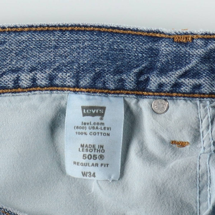 Levi's 505 Regular Fit Denim Shorts (Men's W34 equivalent) cotton blue type Vintage Second Hand